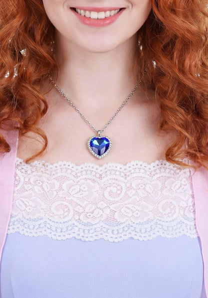 Sea Blue Diamond Costume Necklace - US 2507