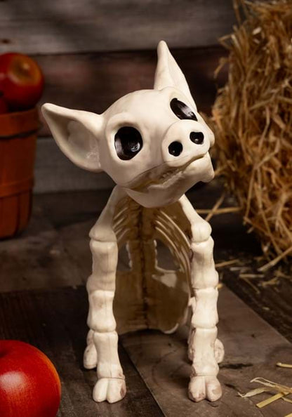 10-Inch Seated Pig Skeleton Decoration - US 1099