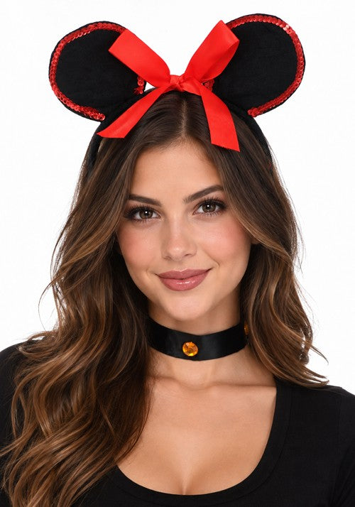 Sequin Black Mouse Dress Up Costume Set - US 9821