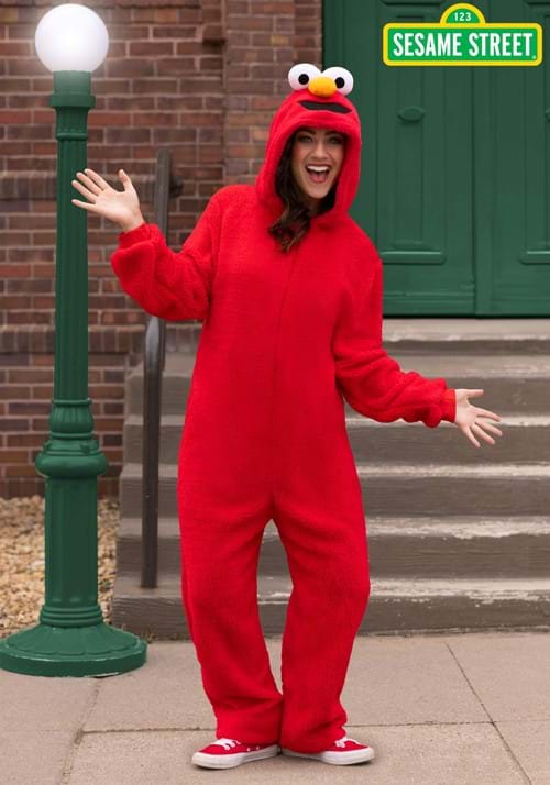Sesame Street Elmo Onesie Costume for Adults - US 1882