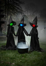 4FT Holding Hands Set of 3 Witches Halloween Decoration - US 1895