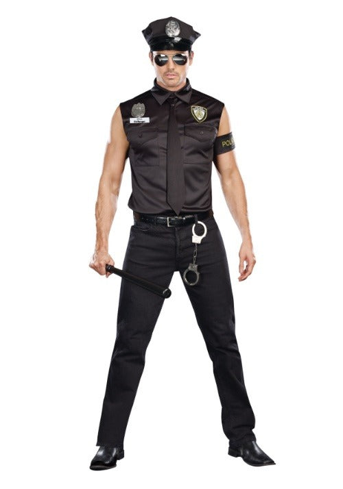 Men's Sexy Cop Plus Size Costume - US 9466