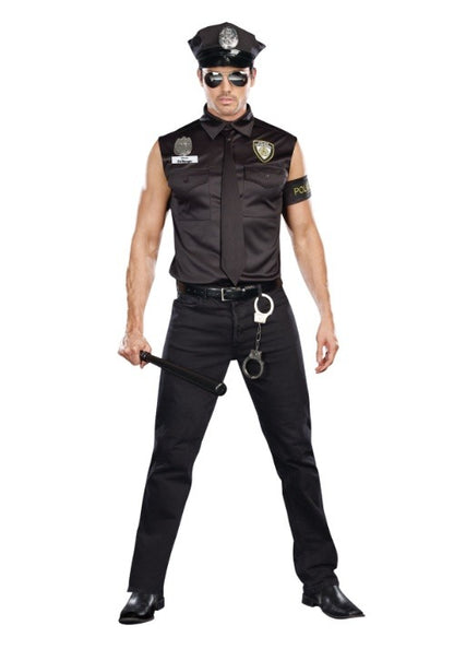 Men's Sexy Cop Plus Size Costume - US 9466