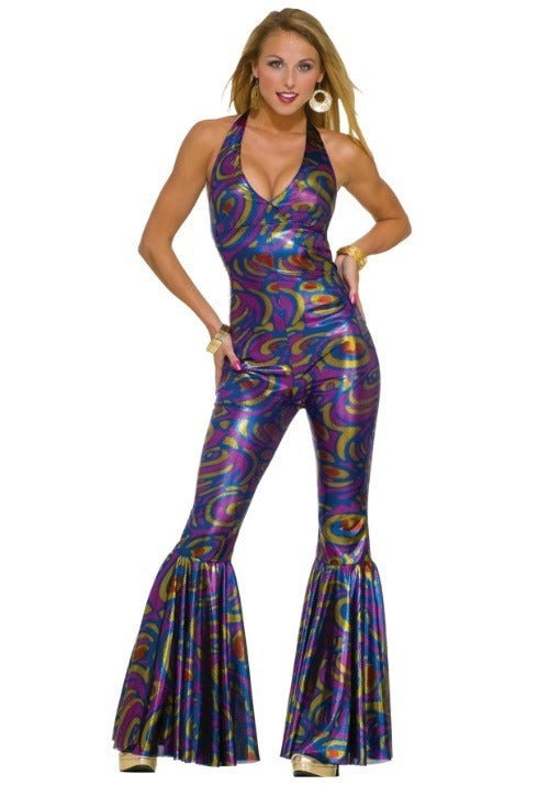 Sexy Disco Jumpsuit Costume - US 3922