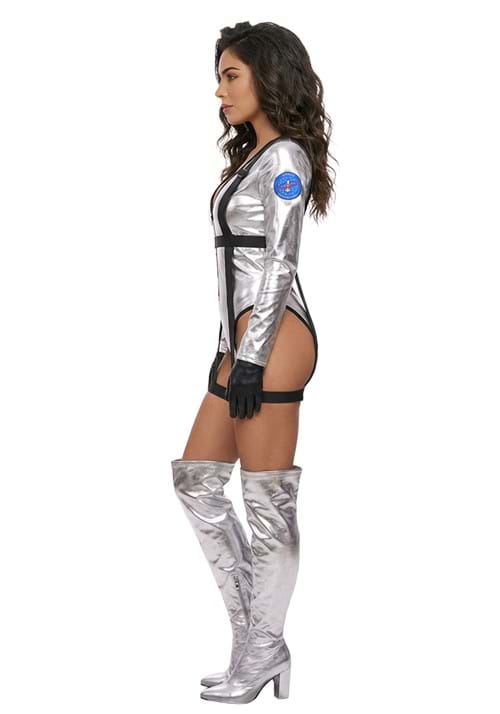 Sexy Silver Astronaut Costume Romper for Women - US 2226