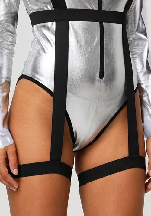 Sexy Silver Astronaut Costume Romper for Women - US 2226