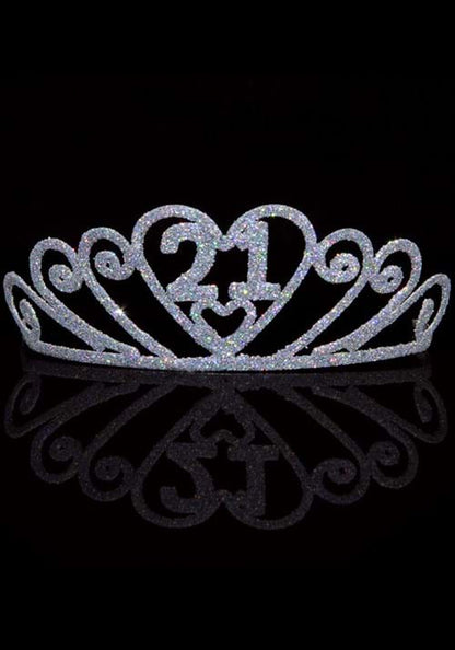21 Silver Sparkle Tiara - US 7768