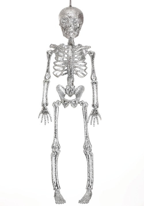 16-Inch Silver Glitter Skeleton Decoration - US 1834