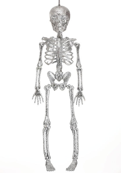 16-Inch Silver Glitter Skeleton Decoration - US 1834