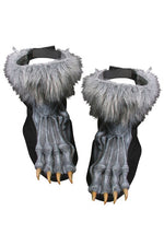 Silver Werewolf Shoe Covers Costume - US 8303