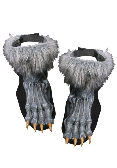 Silver Werewolf Shoe Covers Costume - US 8303