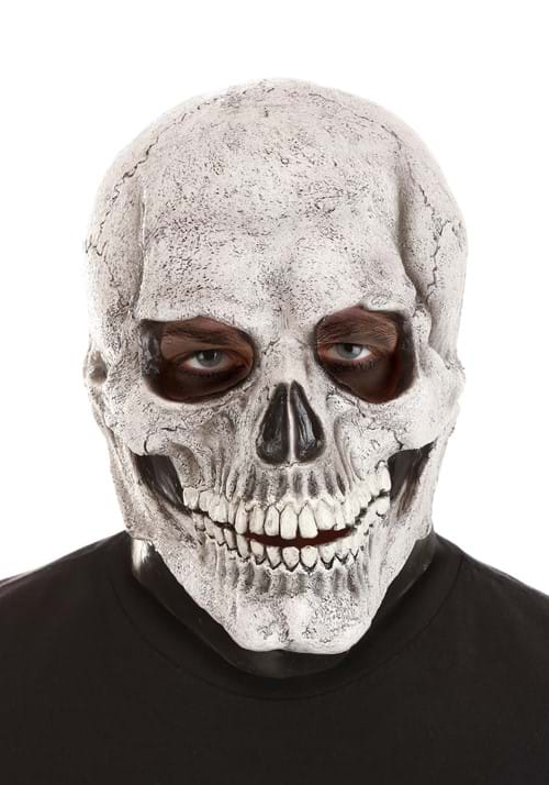 Adult White Skeleton Full Face Costume Mask - US 9303