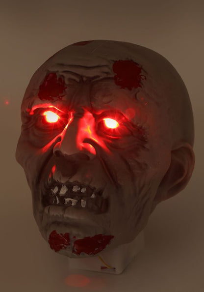 Zombie Head and Hands with Lights Halloween Decoration - US 6278