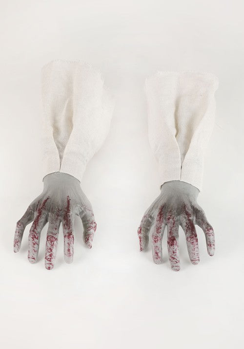 Zombie Head and Hands with Lights Halloween Decoration - US 6278