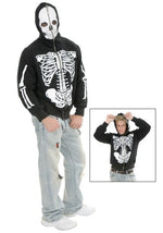 Skeleton Hooded Adult Halloween Sweatshirt - US 5318