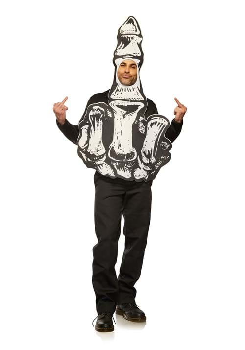 Skeleton Middle Finger Costume for Adults - US 5415
