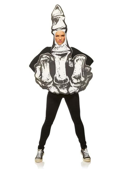 Skeleton Middle Finger Costume for Adults - US 5415
