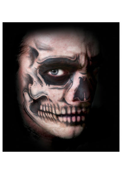 Skull Face Temporary Tattoo - US 7838