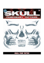 Skull Face Temporary Tattoo - US 7838