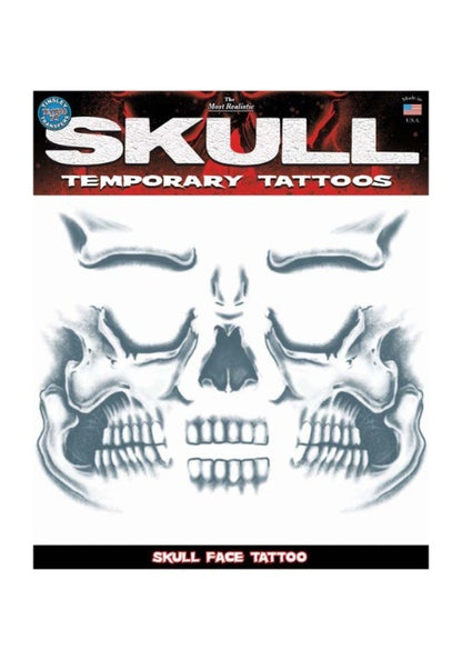 Skull Face Temporary Tattoo - US 7838