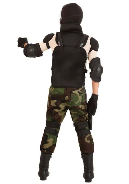 Boys Skull Military Man Costume - US 0122
