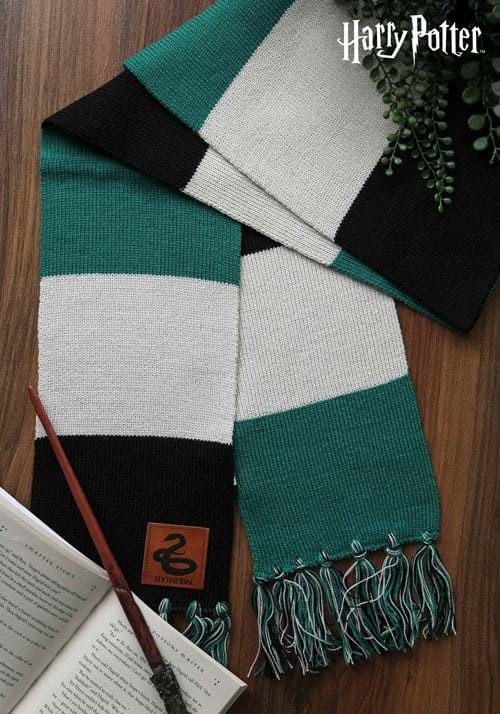 Harry Potter Slytherin House Patch Striped Scarf - US 7453