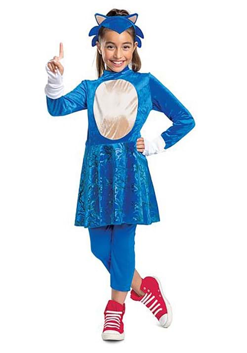 Sonic 2 The Movie Sonic Costume for Girls - US 2716