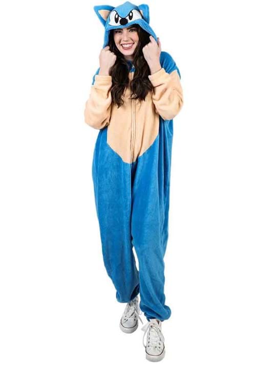 Adult Sonic the Hedgehog Cosplay Union Suit - US 3586