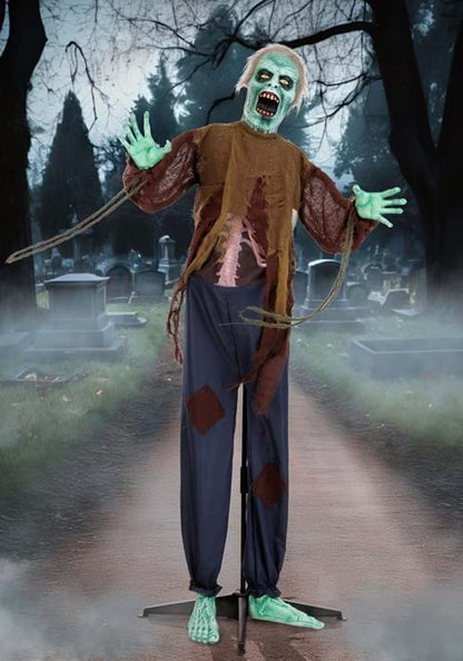 5.5FT Spineless Stanley Animatronic Zombie Decoration - Scream Saver - US 2881