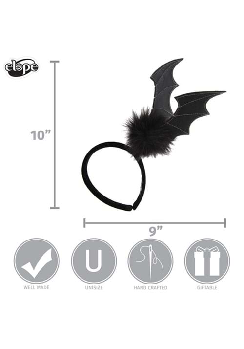 Black Bat Springy Headband Costume Accessory - US 5413