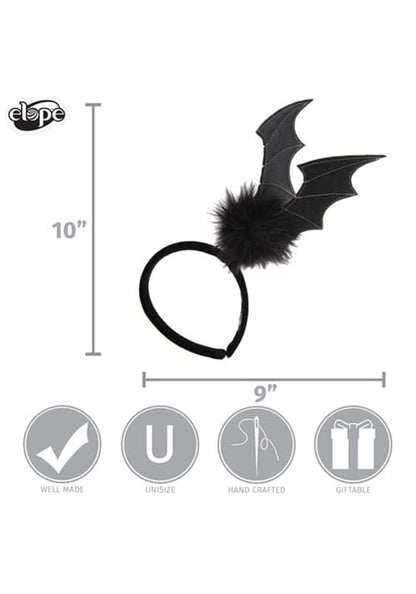 Black Bat Springy Headband Costume Accessory - US 5413
