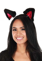 Springy Cat Ears Plush Black Costume Headband - US 9839