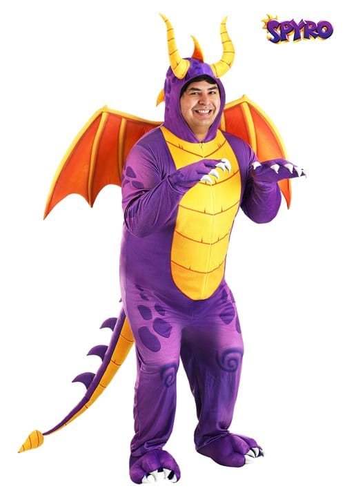 Spyro the Dragon Plus Size Costume Jumpsuit for Adults - US 2869