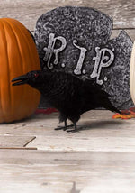13-Inch Standing Black Crow Decoration - US 4624