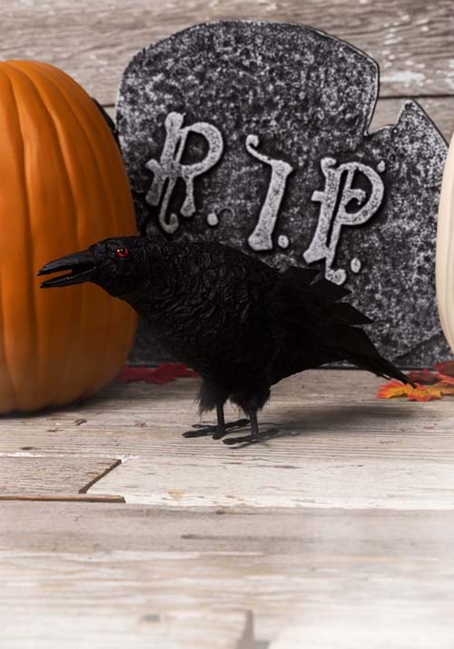 13-Inch Standing Black Crow Decoration - US 4624