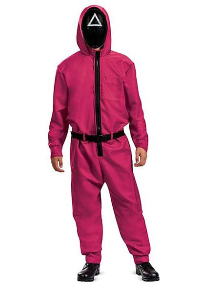 Squid Game Triangle Guard Adult Costume Jumpsuit - US 3568