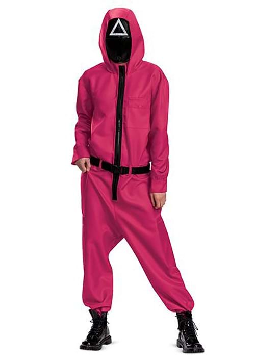 Squid Game Triangle Guard Adult Costume Jumpsuit - US 3568