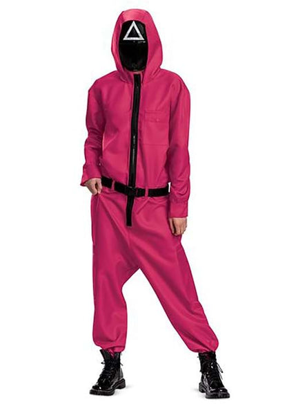 Squid Game Triangle Guard Adult Costume Jumpsuit - US 3568