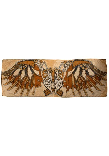 Steampunk Wings Brown Lightweight Scarf - US 7490