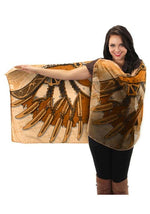 Steampunk Wings Brown Lightweight Scarf - US 7490
