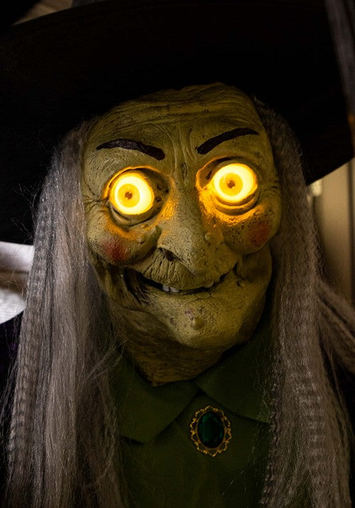 6.5FT Seasonal Visions International Stirring Up Trouble Witch Animatronic Decoration - US 0763
