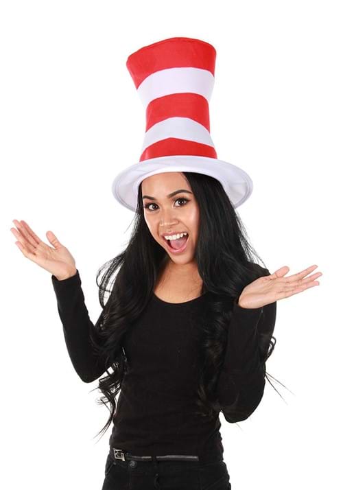 Cat in the Hat Costume Hat for Adults - US 7634