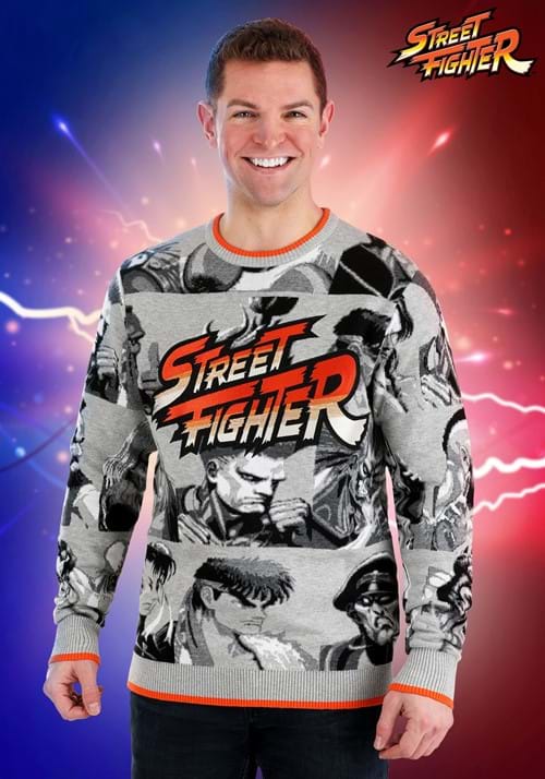 Street Fighter Adult Sweater - US 8947