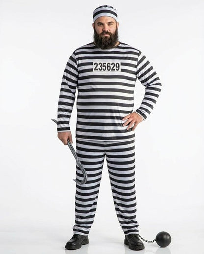 Plus Size Men's Prisoner Costume - US 0534