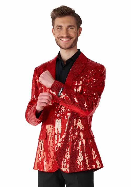 Suitmeister Sequins Red Blazer for Men - US 6212