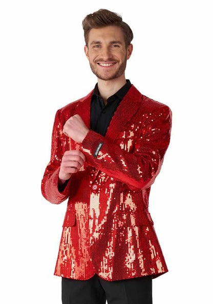 Suitmeister Sequins Red Blazer for Men - US 6212