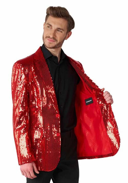 Suitmeister Sequins Red Blazer for Men - US 6212