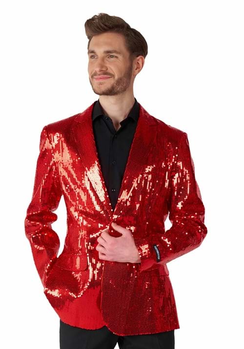 Suitmeister Sequins Red Blazer for Men - US 6212
