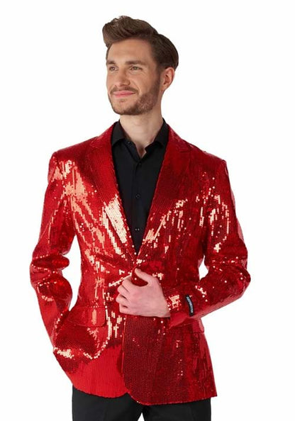 Suitmeister Sequins Red Blazer for Men - US 6212