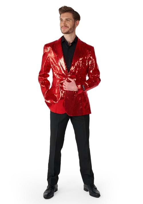 Suitmeister Sequins Red Blazer for Men - US 6212